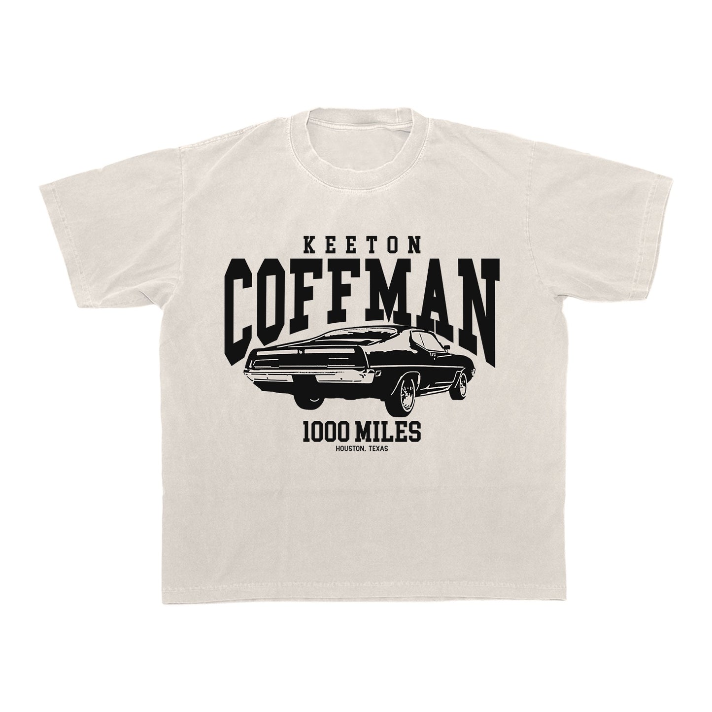 "1000 MILES" White Tee